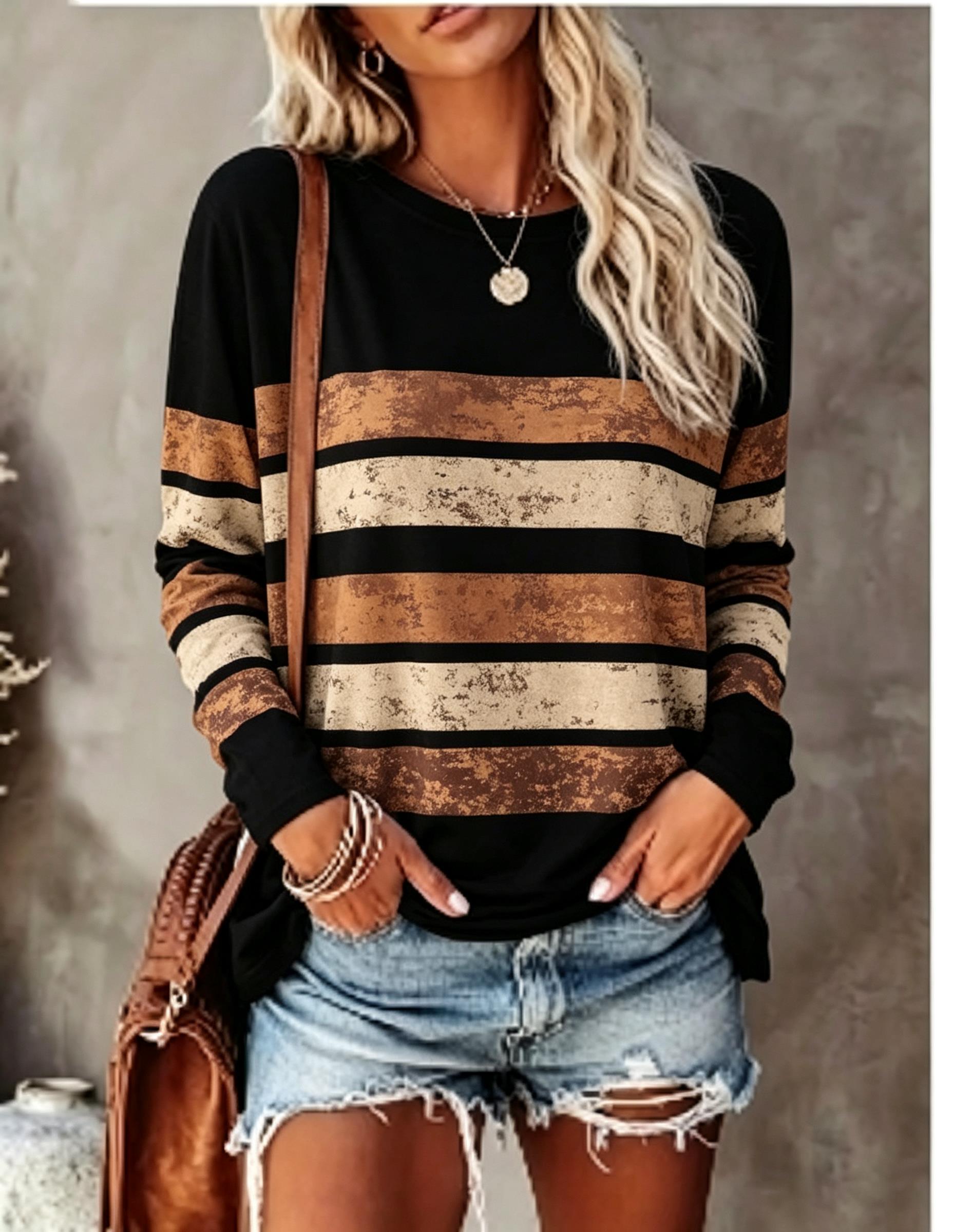 Blouses - T-shirt à manches longues pour femmes,
