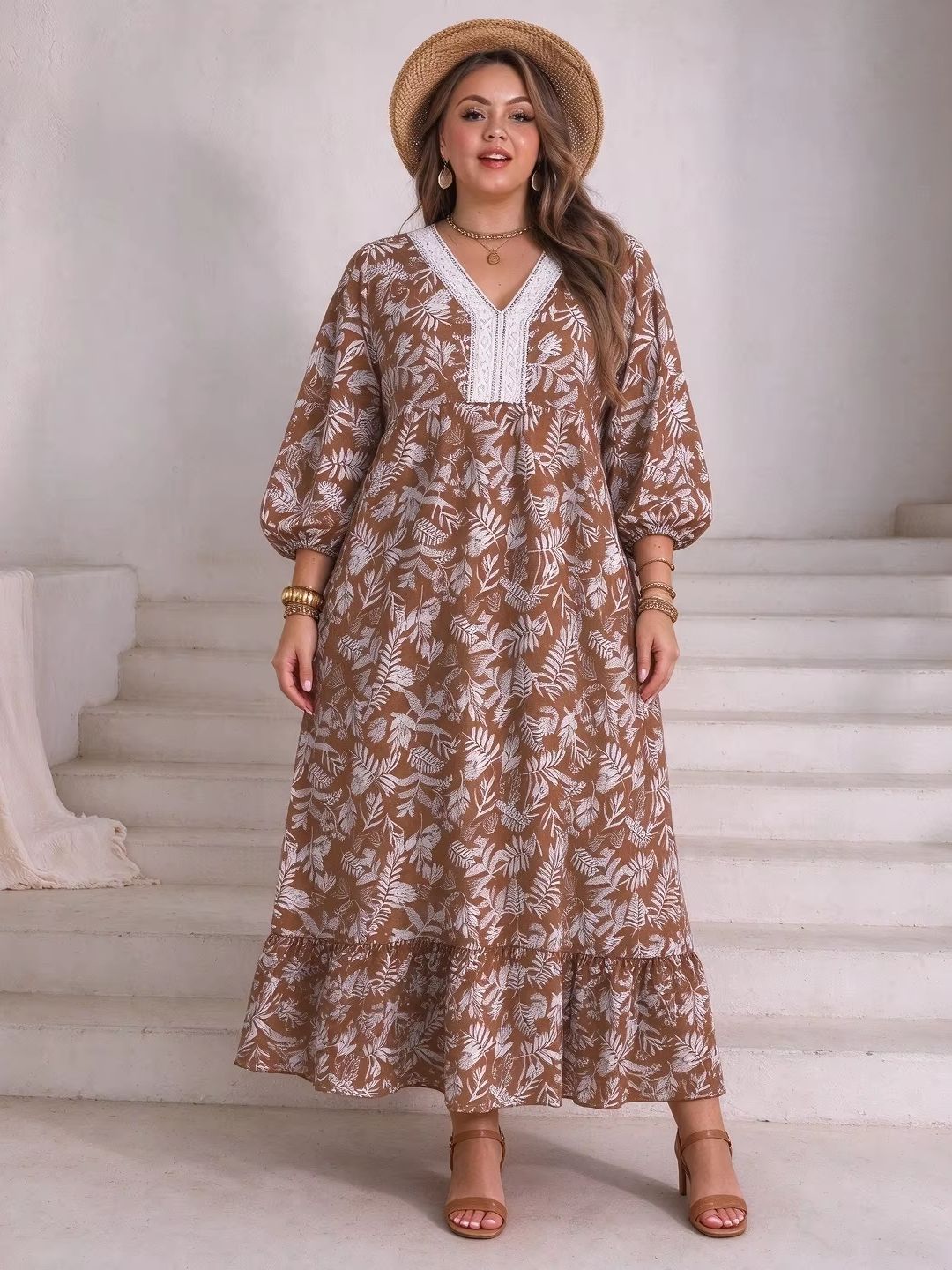 Robe longue maxi à fleurs et m - Boho Summer Beach Maxi Dress avis et prix