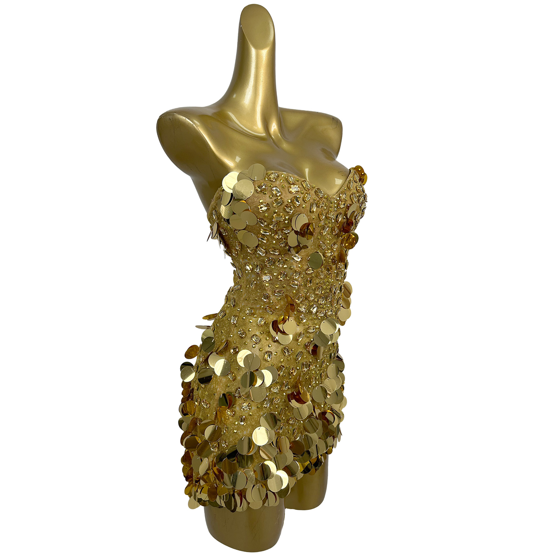 Robe mini sans bretelles en sp - Sparkly Rhinestone Club Party Dress avis et prix