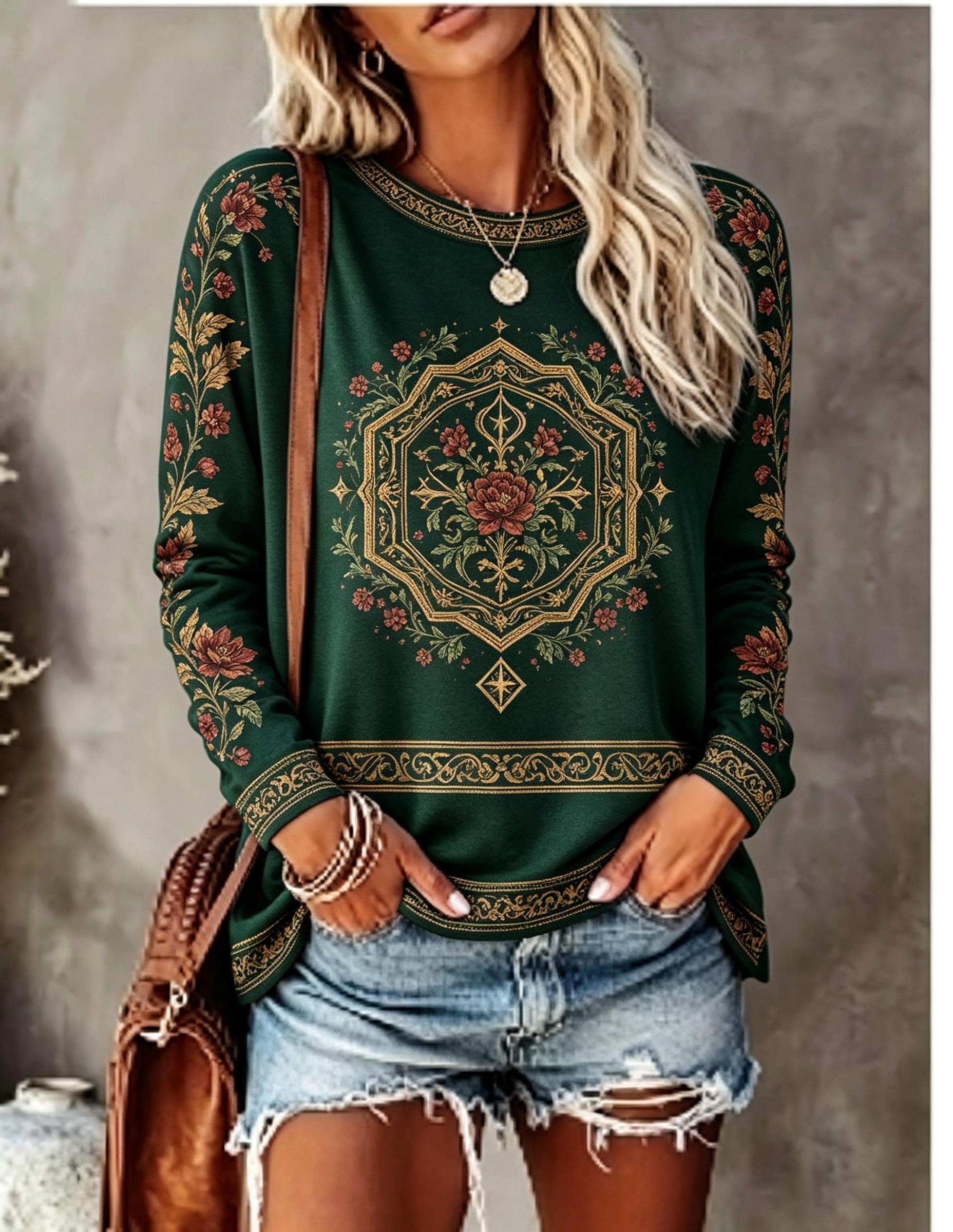 T-shirt à manches longues et c - Blouses avis et prix