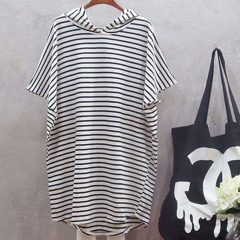 Robe T-shirt ample à manches c - Korean Style A Line Shirt Dress avis et prix