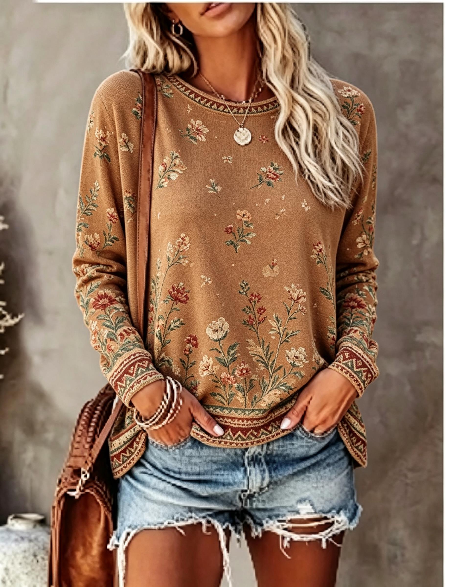 T-shirt à manches longues et c - Blouses avis et prix