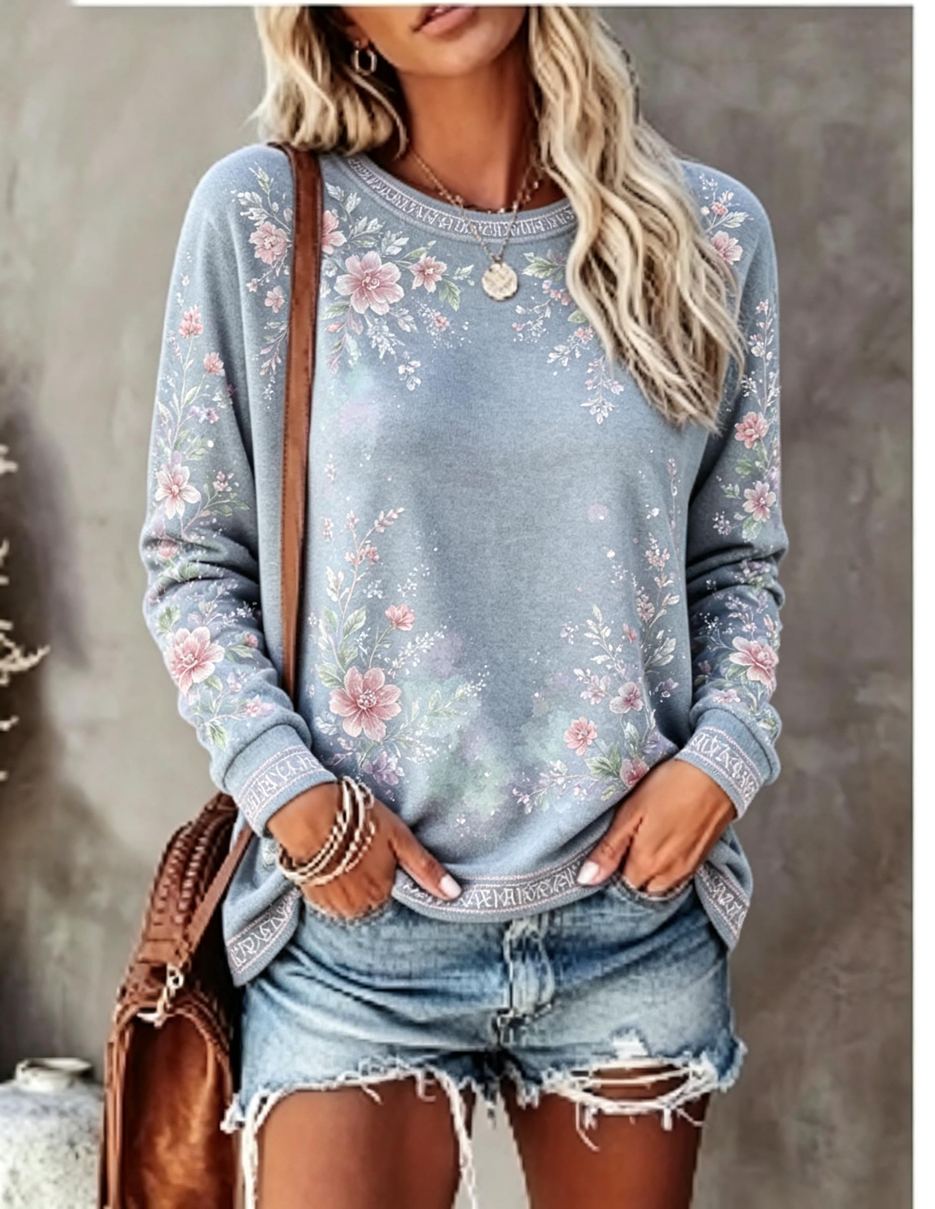 T-shirt à manches longues et c - Blouses avis et prix