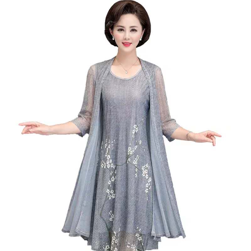 Été coton lin 2 pièces ensembl - French Vintage Floral Midi Dress avis et prix