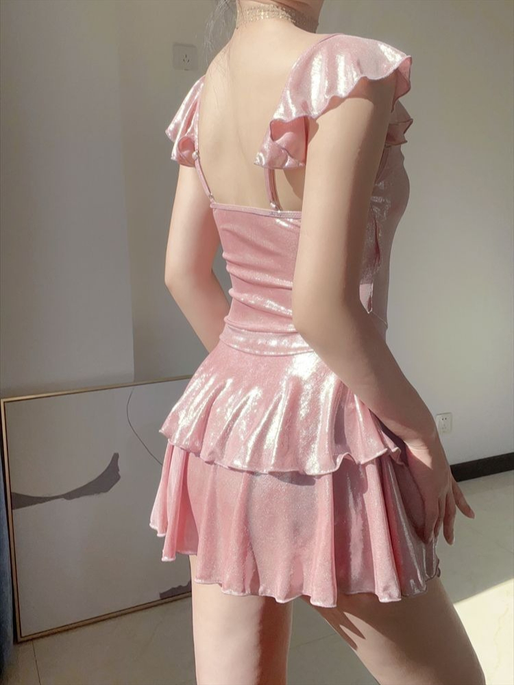 Maillot de bain rose brillant  - Skirts avis et prix
